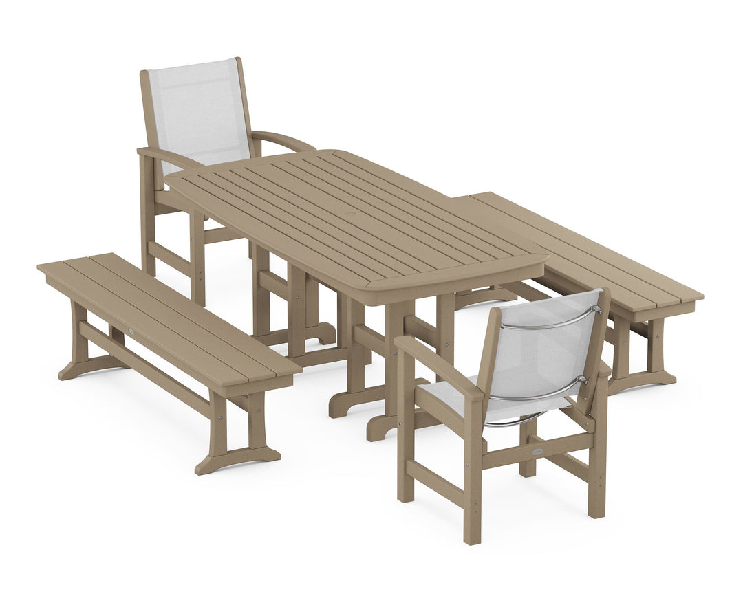 POLYWOOD® Coastal 5-Piece Dining Set
