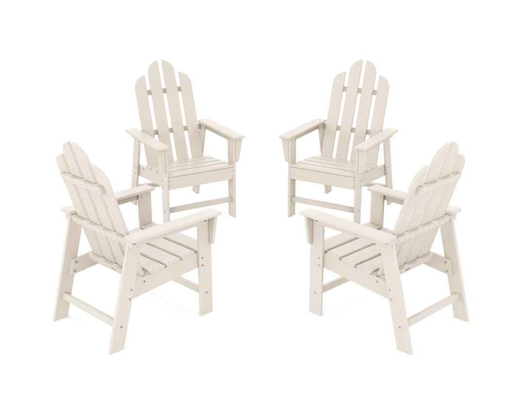 POLYWOOD® Long Island 4-Piece Upright Adirondack Conversation Set