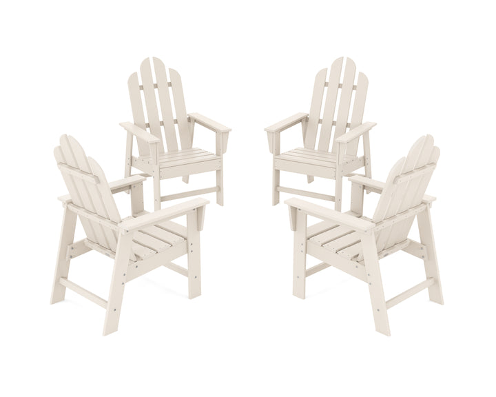 POLYWOOD® Long Island 4-Piece Upright Adirondack Conversation Set