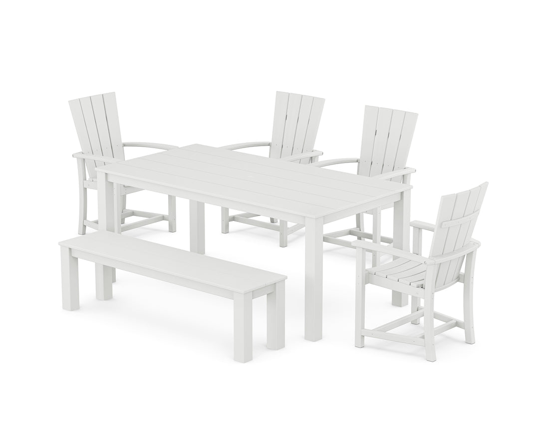 POLYWOOD® Quattro 6-Piece Parsons Dining Set with Bench