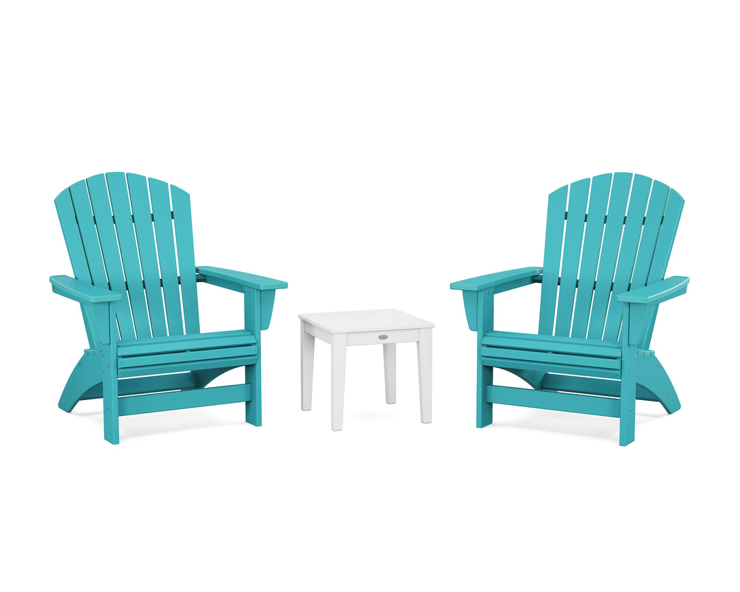 POLYWOOD® 3-Piece Nautical Grand Adirondack Set