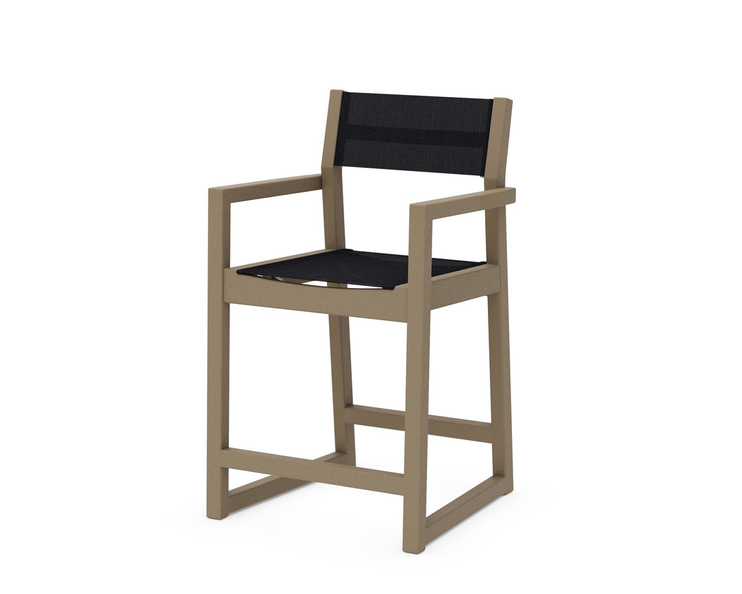 POLYWOOD® EDGE Sling Counter Arm Chair