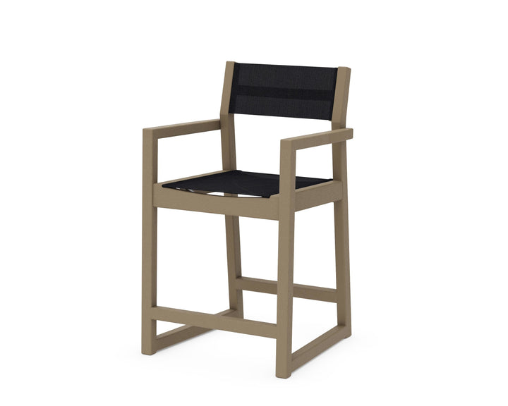 POLYWOOD® EDGE Sling Counter Arm Chair