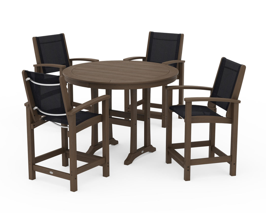 POLYWOOD® Coastal 5-Piece Counter Set