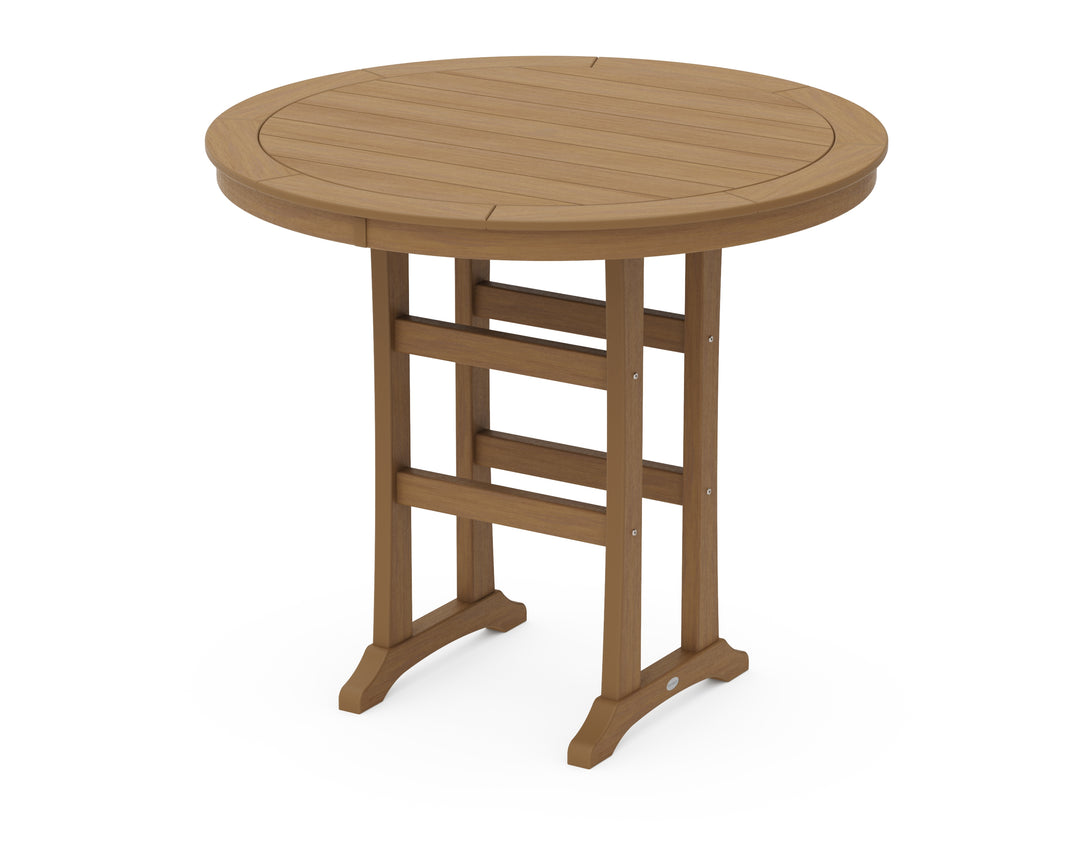POLYWOOD® Nautical Trestle 48" Round Bar Table