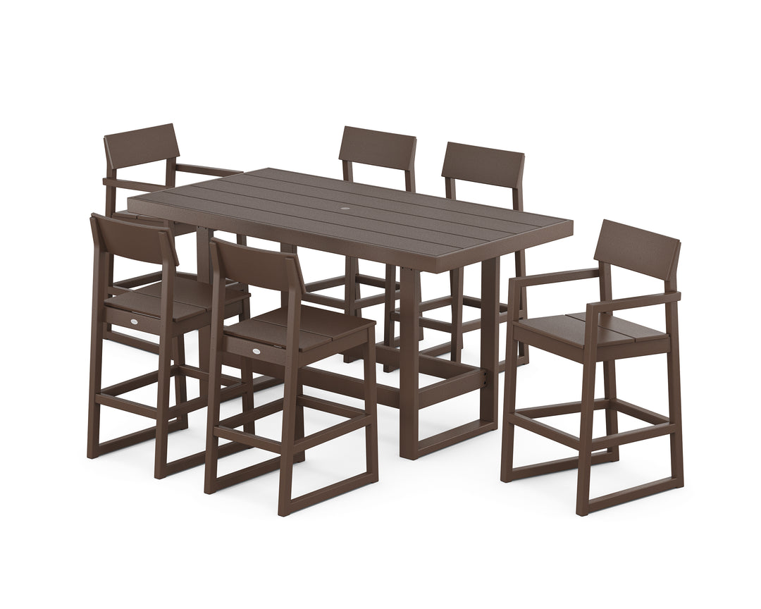 POLYWOOD® EDGE 7-Piece Bar Table Set