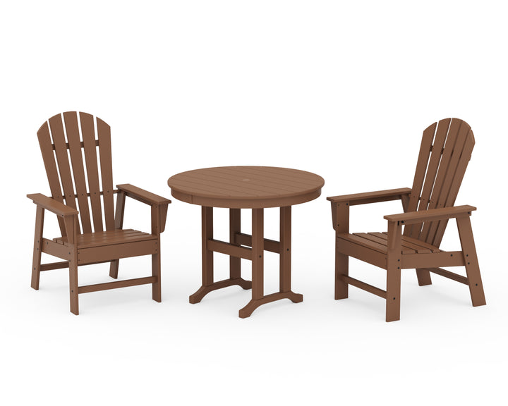 POLYWOOD® South Beach 3-Piece Round Farmhouse Dining Set