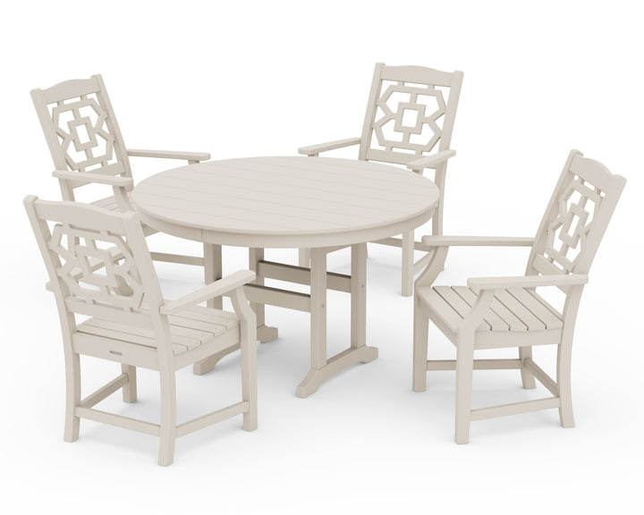 Martha Stewart by POLYWOOD® Chinoiserie 5-Piece Round Farmhouse Dining Set