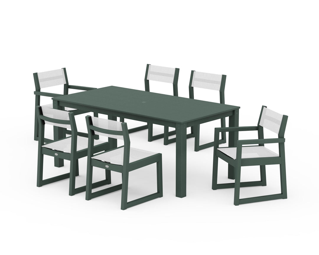POLYWOOD® EDGE Sling 7-Piece Parsons Dining Set