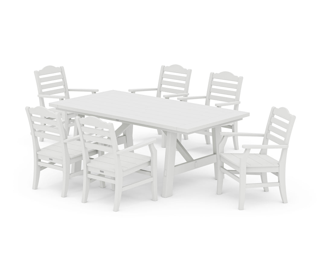 POLYWOOD® Savannah Arm Chair 7-Piece Rustic Farmhouse Dining Set