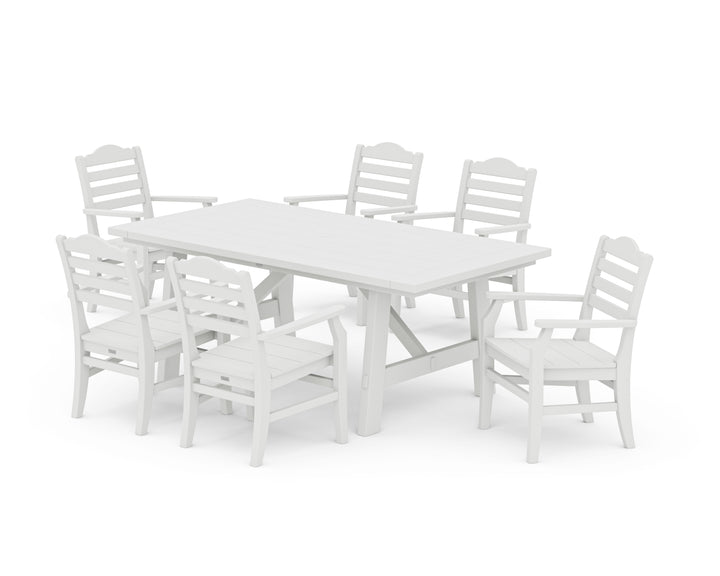 POLYWOOD® Savannah Arm Chair 7-Piece Rustic Farmhouse Dining Set