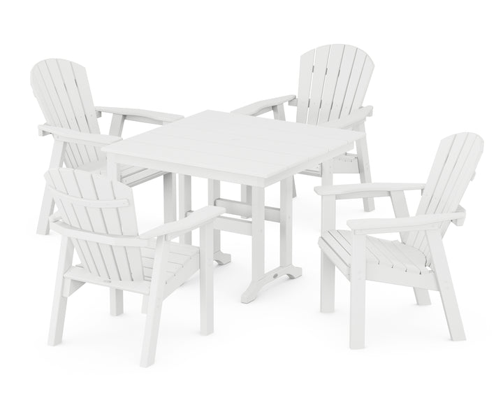 POLYWOOD® Seashell Chair 5-Piece Farmhouse Dining Set