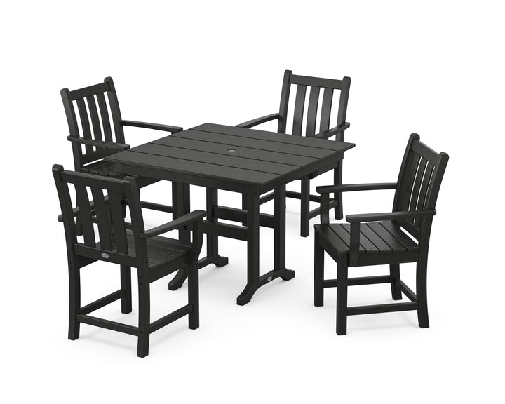 POLYWOOD® Traditional Garden 5-Piece Farmhouse Dining Set