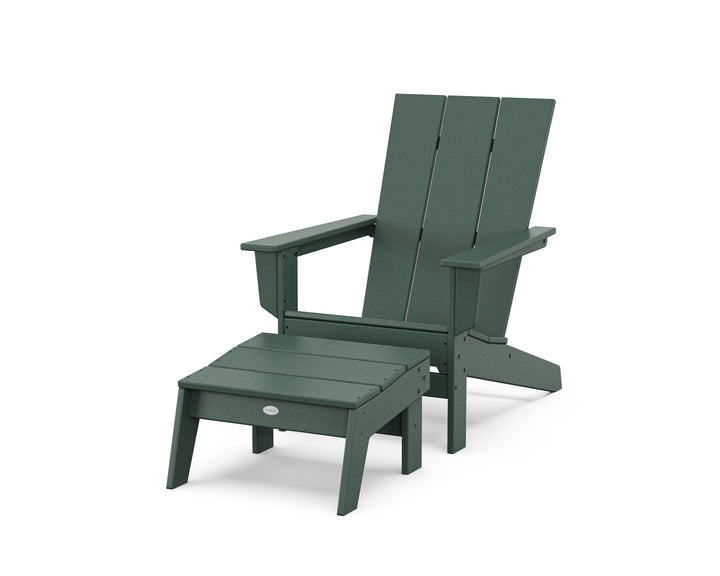 POLYWOOD® Modern Studio Adirondack Chair with Ottoman