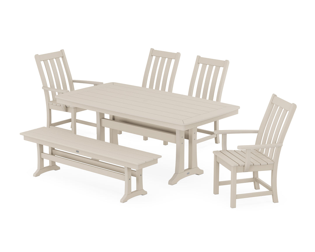 POLYWOOD® Vineyard 6-Piece Dining Set with Trestle Legs