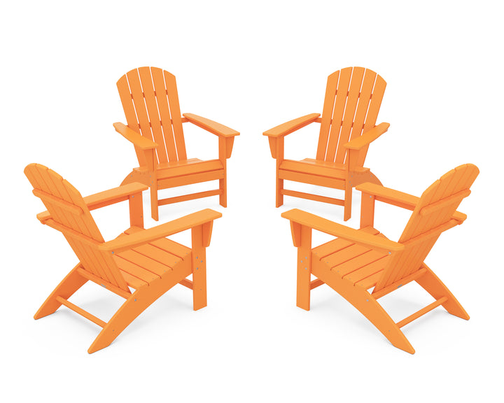 POLYWOOD® Nautical 4-Piece Adirondack Conversation Set