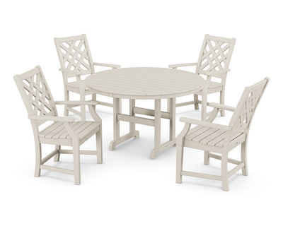 Wovendale 5-Piece Round Farmhouse Dining Set