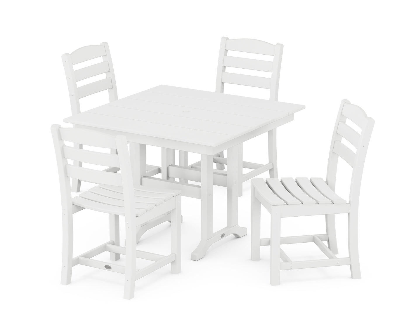 La Casa CafŽ Side Chair 5-Piece Farmhouse Dining Set