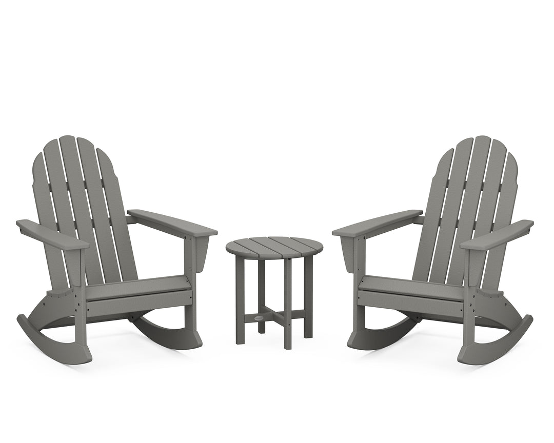 POLYWOOD® Vineyard 3-Piece Adirondack Rocking Chair Set
