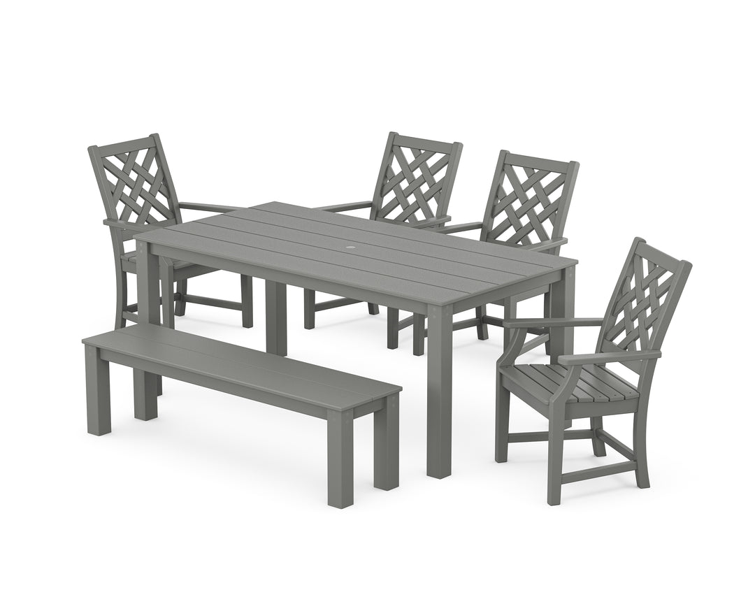 Country Living Wovendale 6-Piece Parsons Dining Set with Bench