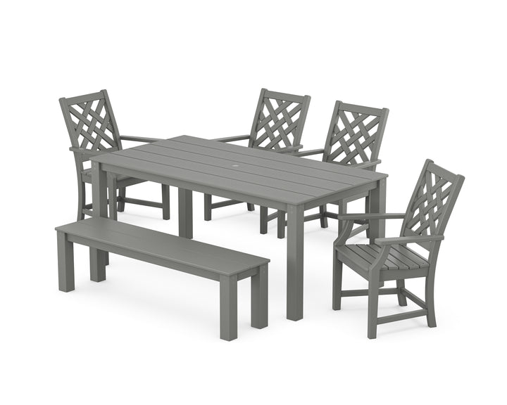 Country Living Wovendale 6-Piece Parsons Dining Set with Bench