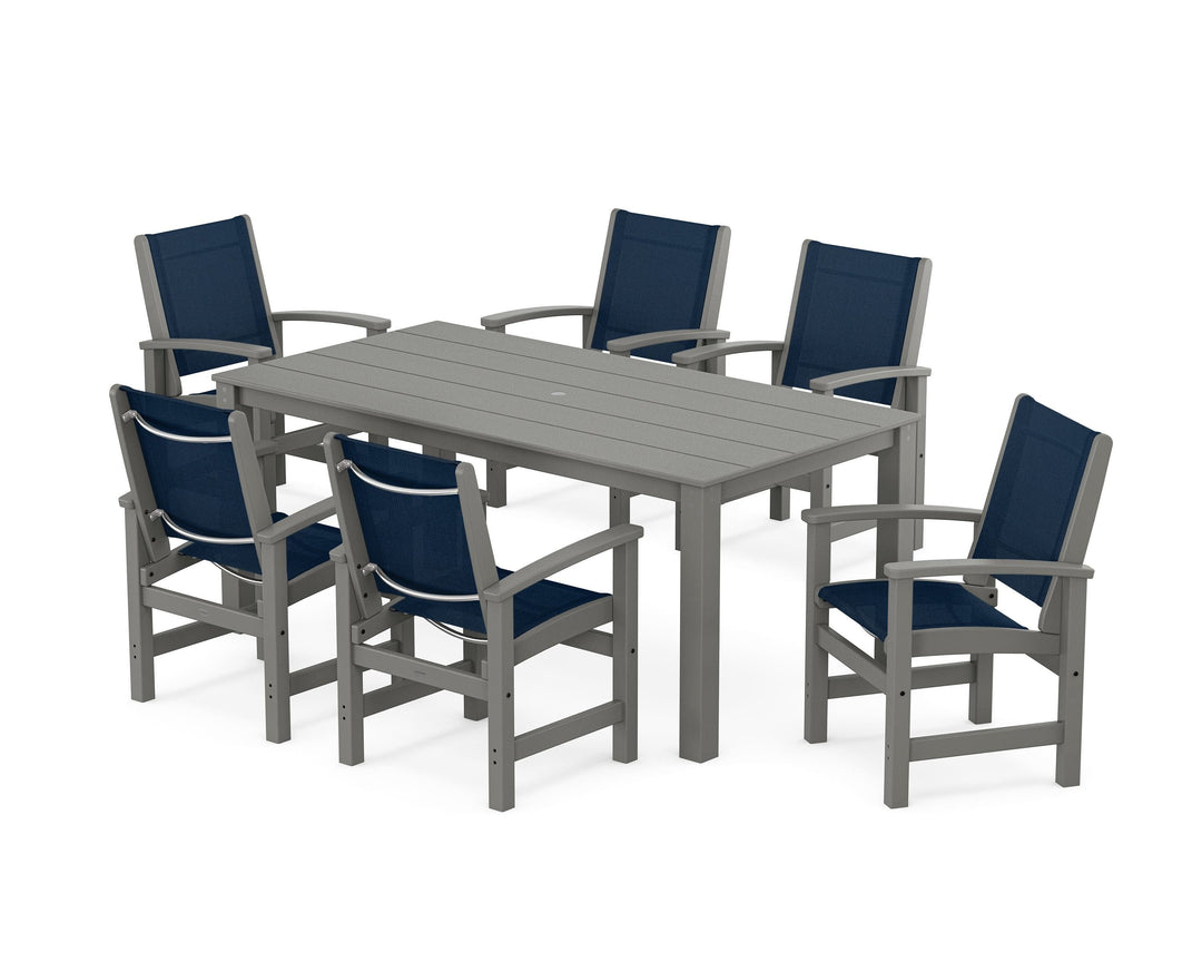 POLYWOOD® Coastal 7-Piece Parsons Dining Set