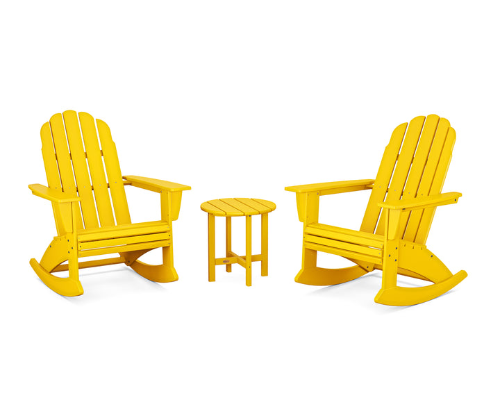 POLYWOOD® Vineyard Curveback 3-Piece Adirondack Rocking Chair Set