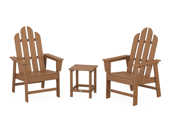 POLYWOOD® Long Island 3-Piece Upright Adirondack Chair Set