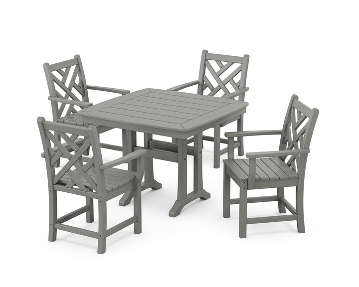 POLYWOOD® Chippendale 5-Piece Dining Set with Trestle Legs