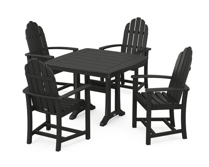 POLYWOOD® Classic Adirondack 5-Piece Dining Set with Trestle Legs