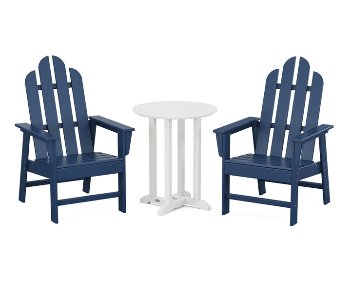 POLYWOOD® Long Island 3-Piece Round Bistro Dining Set