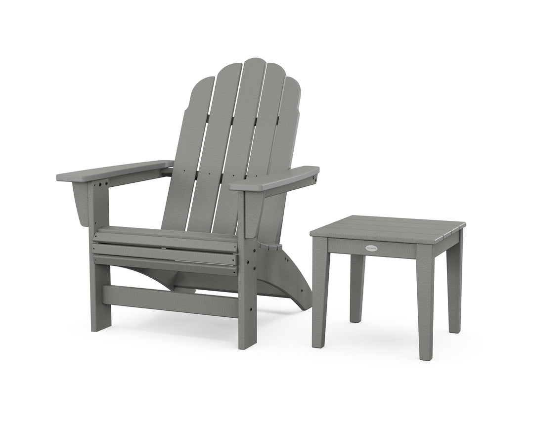 POLYWOOD® Vineyard Grand Adirondack Chair with Side Table