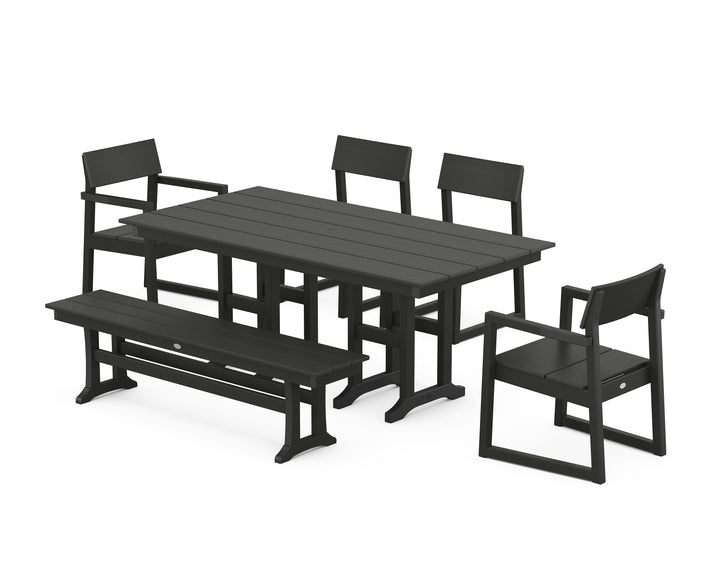 POLYWOOD® EDGE 6-Piece Farmhouse Dining Set