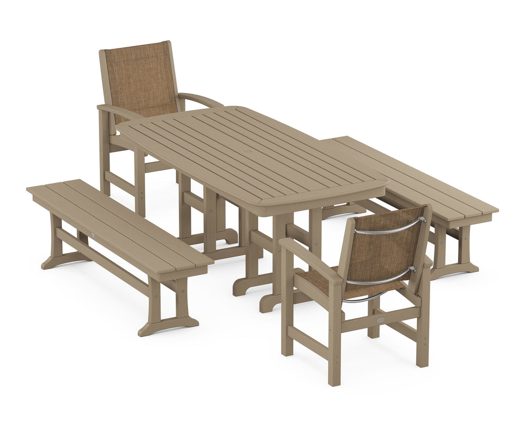POLYWOOD® Coastal 5-Piece Dining Set