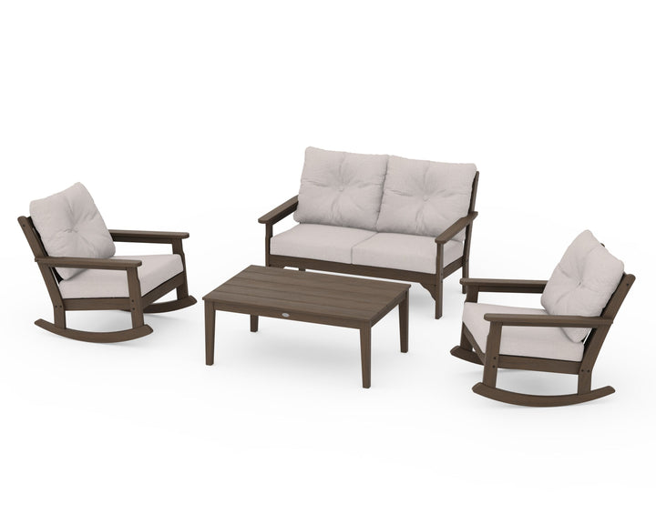 POLYWOOD® Vineyard 4-Piece Deep Seating Rocking Chair Set