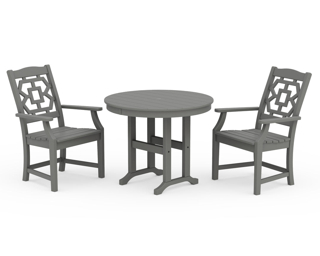 Martha Stewart by POLYWOOD® Chinoiserie 3-Piece Farmhouse Dining Set