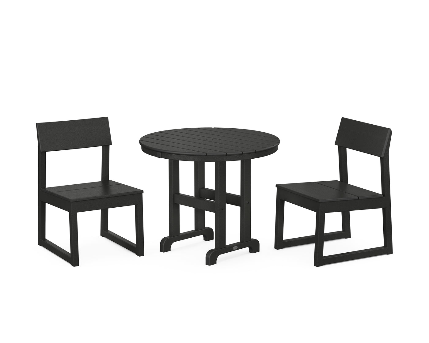 EDGE Side Chair 3-Piece Round Dining Set