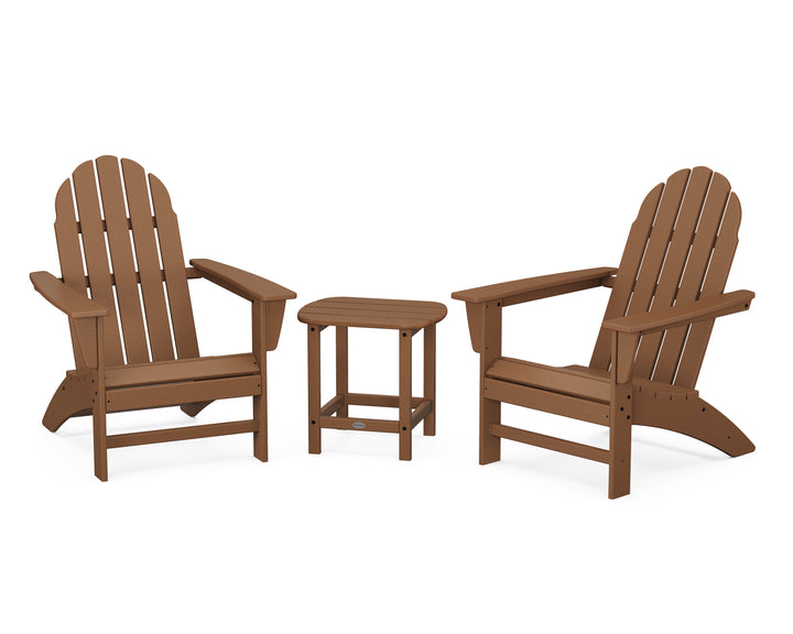 POLYWOOD® Vineyard 3-Piece Adirondack Set with South Beach 18" Side Table