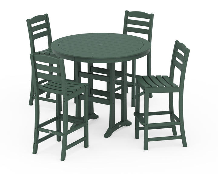 POLYWOOD® La Casa Café 5-Piece Side Chair Bar Dining Set