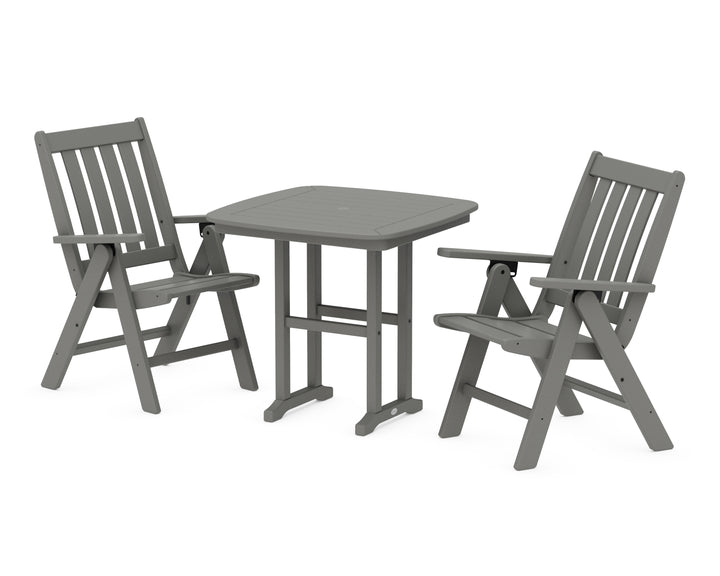 POLYWOOD® Vineyard Folding Chair 3-Piece Dining Set