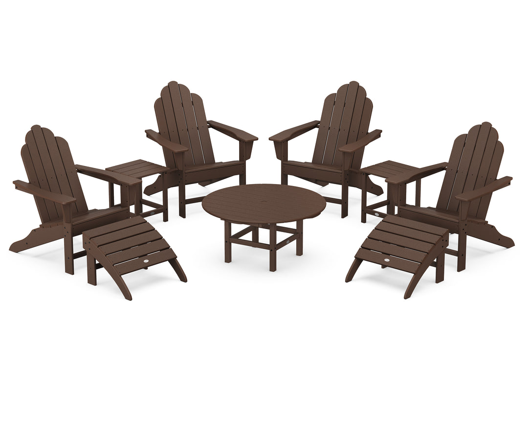 POLYWOOD® Long Island Adirondack 9-Piece Conversation Group
