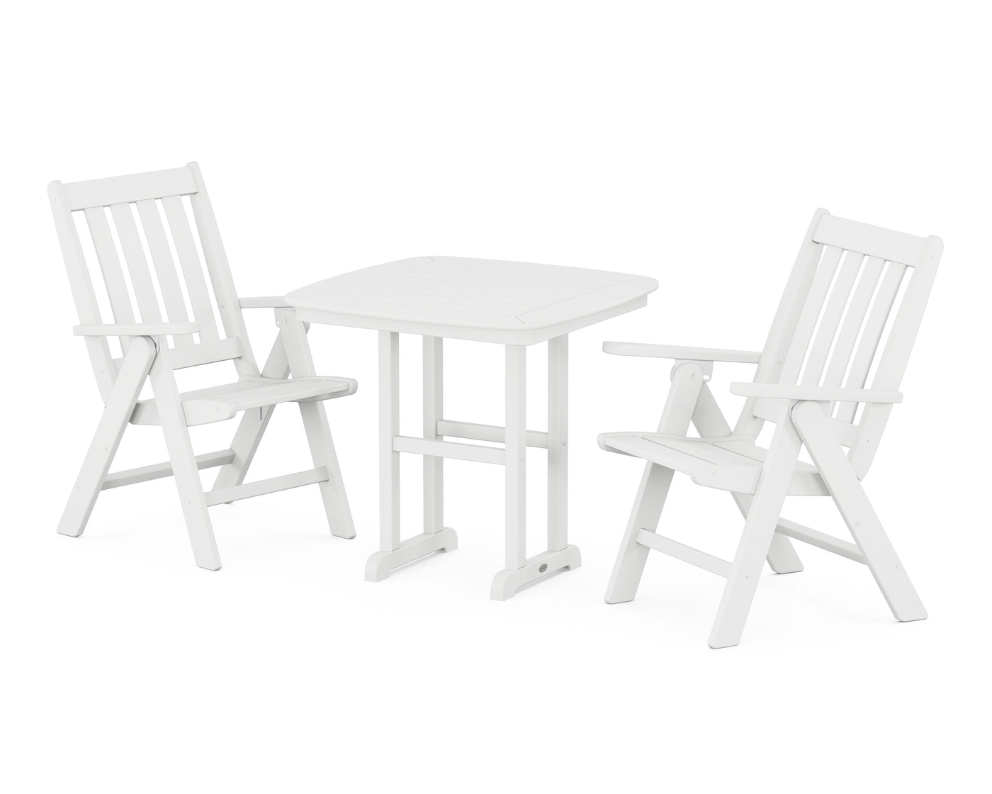 Vineyard Folding Chair 3-Piece Dining Set