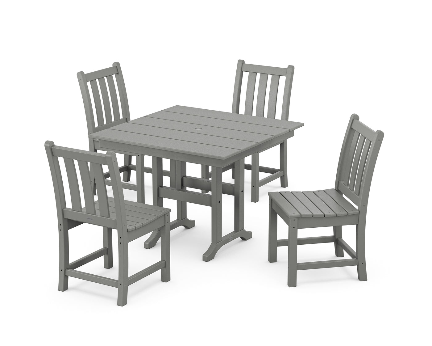 Traditional Garden Side Chair 5-Piece Farmhouse Dining Set