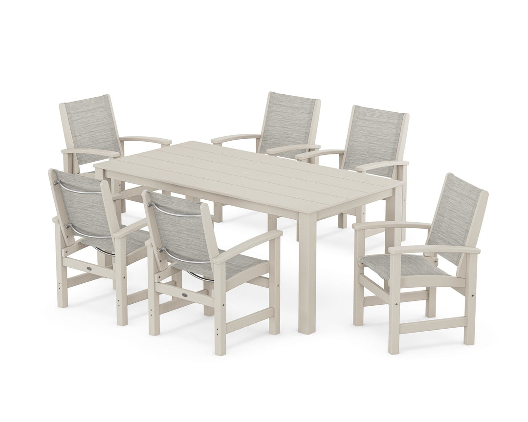 POLYWOOD® Coastal 7-Piece Parsons Dining Set