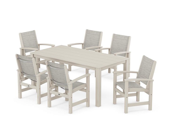 POLYWOOD® Coastal 7-Piece Parsons Dining Set
