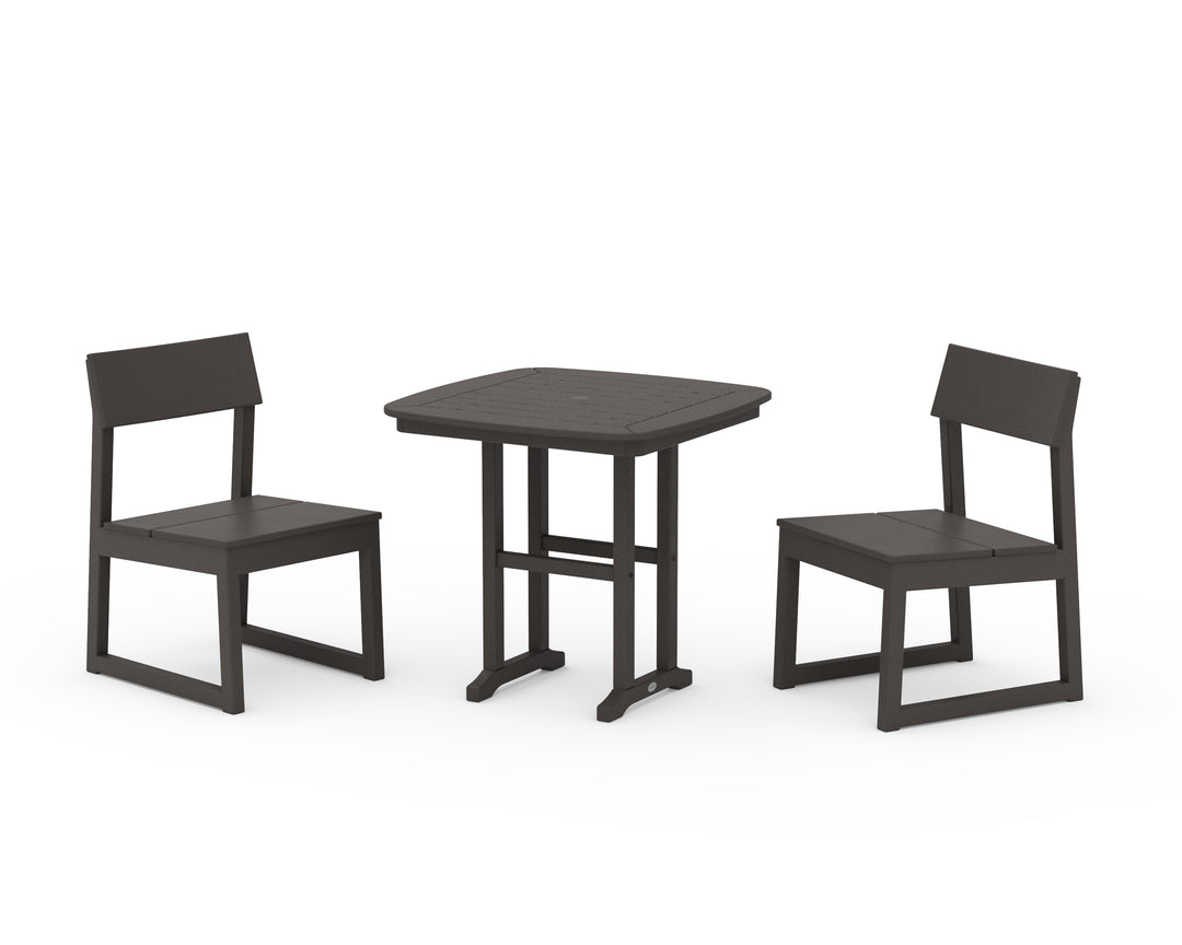 POLYWOOD® EDGE Side Chair 3-Piece Dining Set