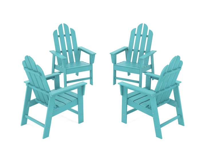 POLYWOOD® Long Island 4-Piece Upright Adirondack Conversation Set