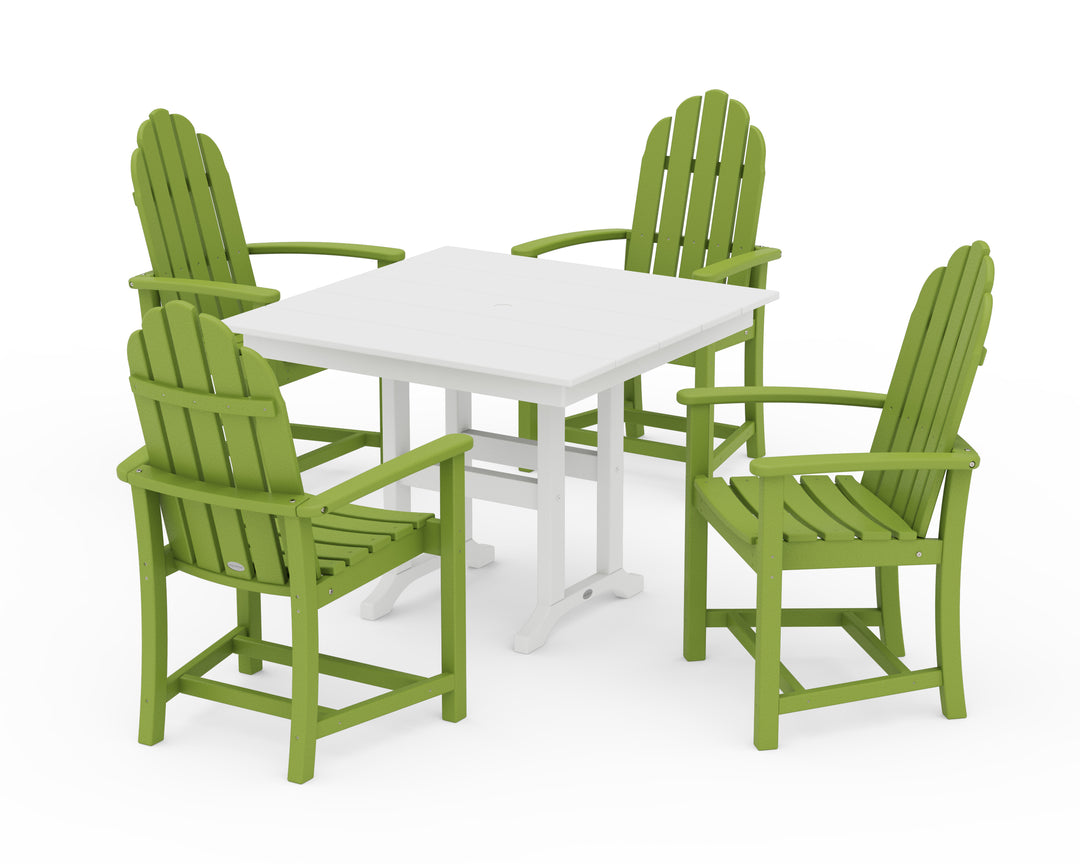 POLYWOOD® Classic Adirondack 5-Piece Farmhouse Dining Set