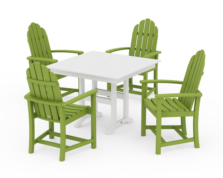 POLYWOOD® Classic Adirondack 5-Piece Farmhouse Dining Set