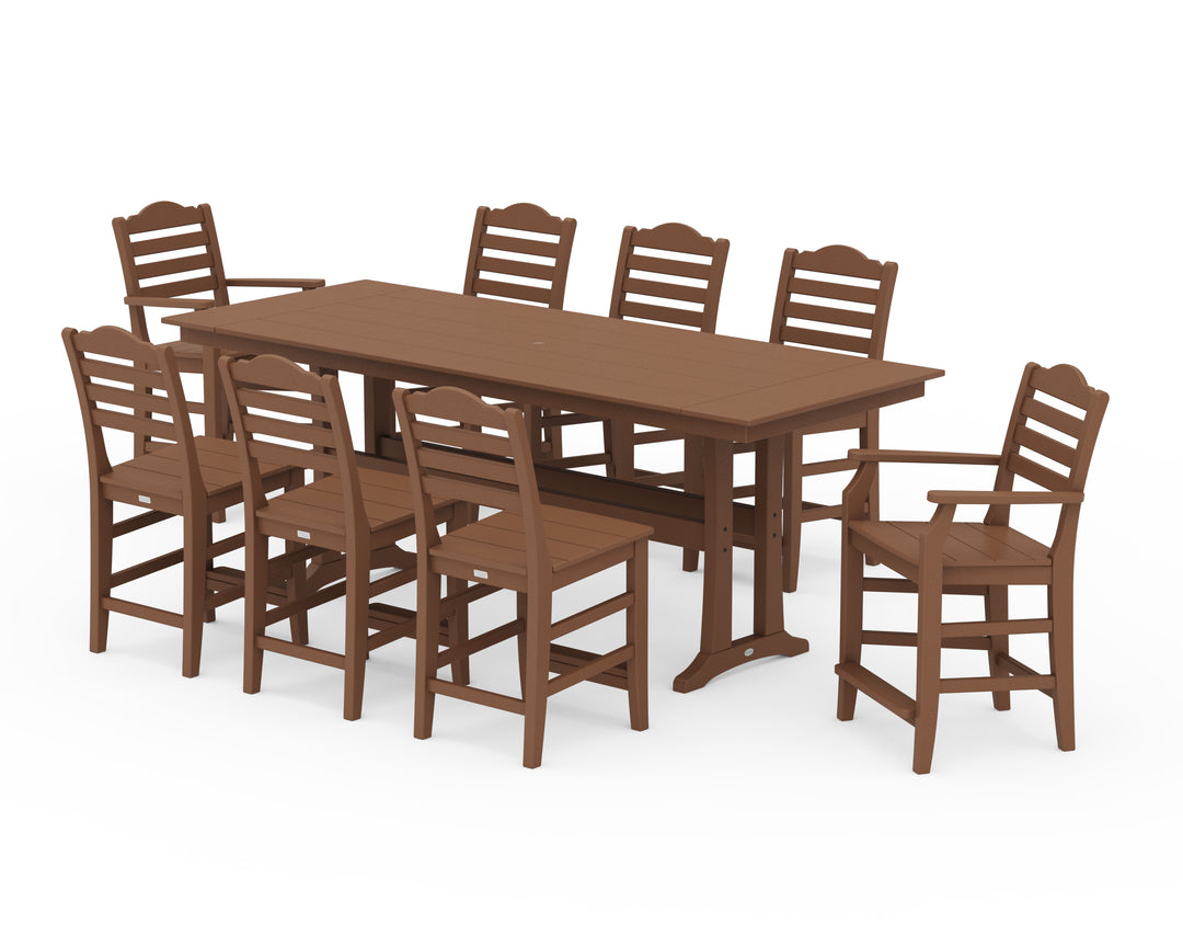 Draper James™ by  POLYWOOD® Savannah 9-Piece Farmhouse Counter Set with Trestle Legs